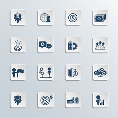 Business and management icon set
