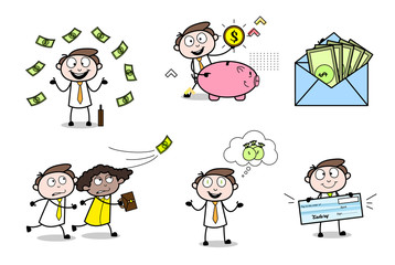 Collection Of Various Money Concept of Cartoon Professional