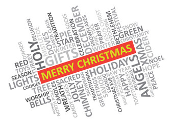 Merry Christmas Word Collage