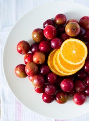 Plums and Orange