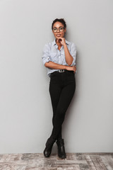 Full length of a beautiful young african business woman