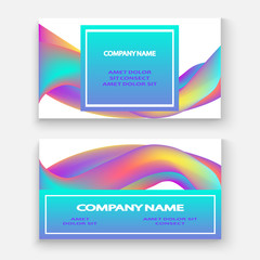 Naklejka premium Fluid shapes. Wavy liquid background. Bright abstract backdrop concept. Trendy gradient waves design set template vector Poster Layout Magazine Flyer Banner Brochure Cover