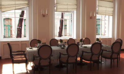 restaurant, interior visualization, 3D illustration
