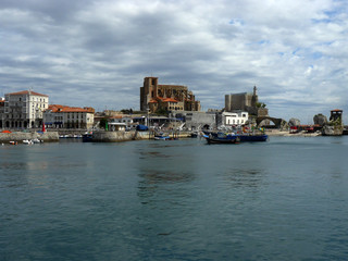 Castro Urdiales (Cantabria) Spain. Fishing port fishing village of Castro Urdiales