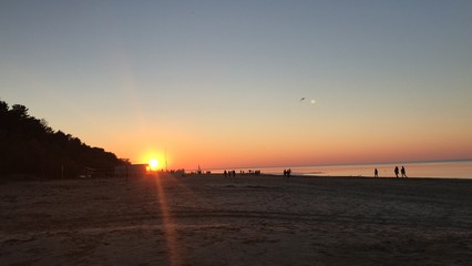 sunset on beach