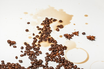 Coffee beans. Isolated on a white background