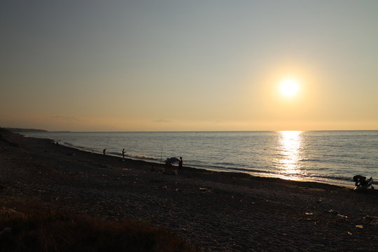 coucher du soleil en Sicile Trappeto Terrasini