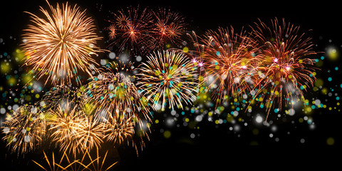 Fototapeta premium Wunderschönes Feuerwerk