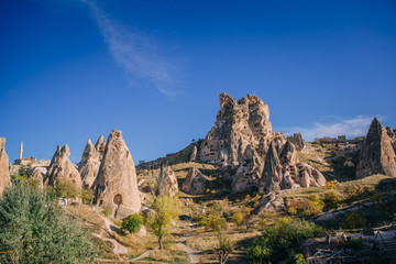 view of ancient fortress of Uchisar