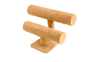 Stand for bracelet jewelry isolated on white background.