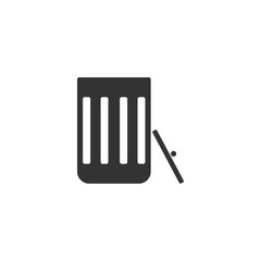 Trash can icon flat