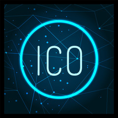 Ico Digital Virtual Money Financing Icon Vector