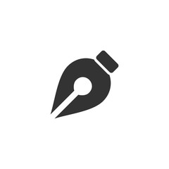 Fountain pen icon flat