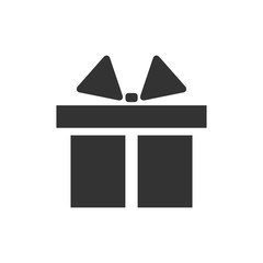 Gift box icon flat