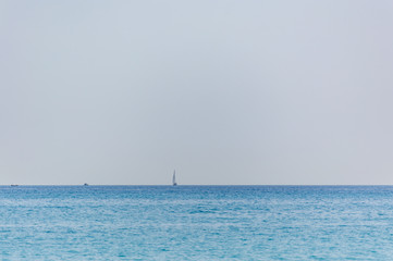 Obraz premium Seacoast in front of Menton in French Riviera in summer