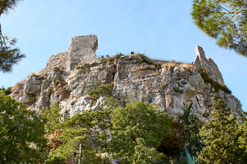 France. Village Ez. Ruins of an ancient fortress
