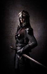 Portrait of a medieval warrior