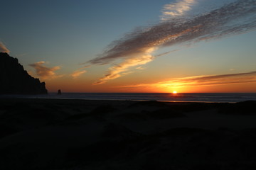 December sunset at Morro Bay California 