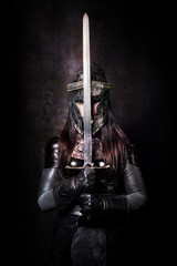 Portrait of a medieval warrior