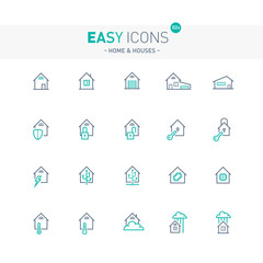 Easy icons 02e Home and houses and manage