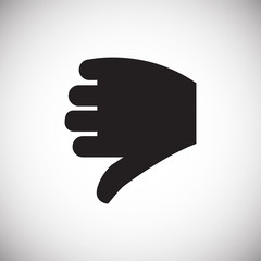 Thumb down icon on white background for graphic and web design, Modern simple vector sign. Internet concept. Trendy symbol for website design web button or mobile app