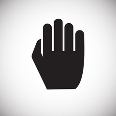 Palm icon on white background for graphic and web design, Modern simple vector sign. Internet concept. Trendy symbol for website design web button or mobile app