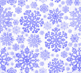 christmas background from blue snowflakes