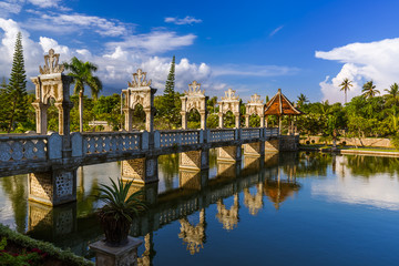 Water Palace Taman Ujung in Bali Island Indonesia