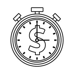 stopwatch money symbol