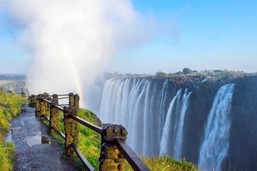 View of Victoria falls, Africa's most famous landmark  - obrazy, fototapety, plakaty
