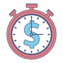 stopwatch money symbol