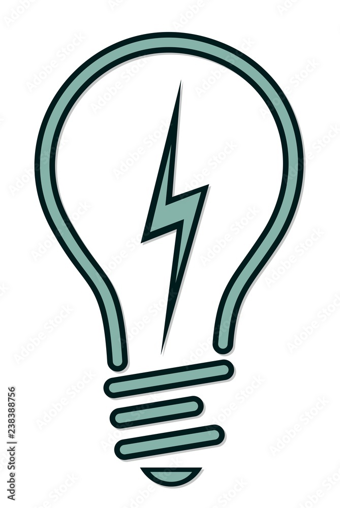 Poster symbol of electric lamp.