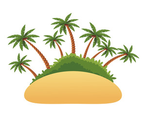 Obraz premium island palm tree