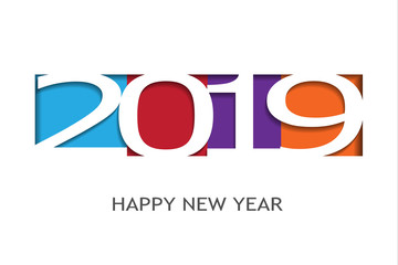 Happy New Year 2019 greeting card background