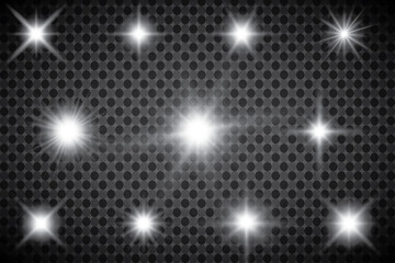 Obraz premium Glowing lights effect, flare, explosion and stars. Special effect isolated on transparent background