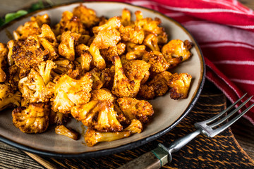 Cauliflower rosettes in a herbal marinade.