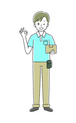 宅配業者のイラスト
