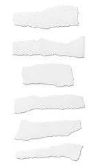 white paper ripped message torn