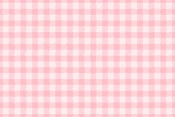 Check Pattern_Freehand drawing_Pink