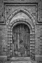 Roskilde Cathedral Door Monochromatic