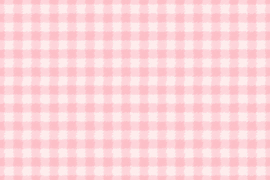 Check Pattern_Freehand drawing_Pink