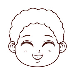 cute boy face cartoon