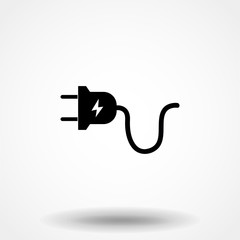Electric plug icon. Vector illustration. Eps 10.
