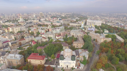 Fototapeta premium Aerial photo. Kiev city center, Ukraine. 