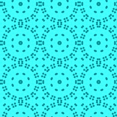 Seamless color pattern from a variety of geometric shapes and lines.