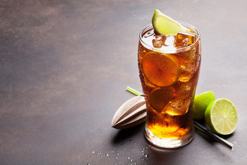 Cuba libre cocktail glass