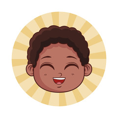 cute boy face cartoon
