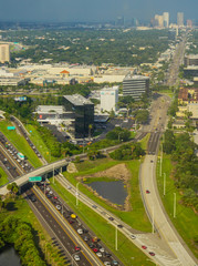 Aerial view of city of Tampa in Florida, USA