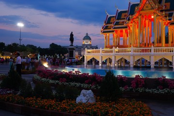 old town square at night