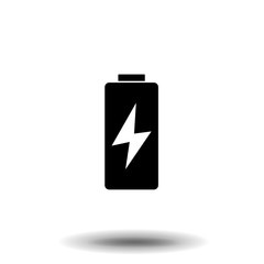 Battery load icon, stock vector illustration flat design style